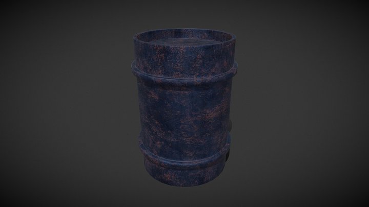 Metal Barrel 3D Model
