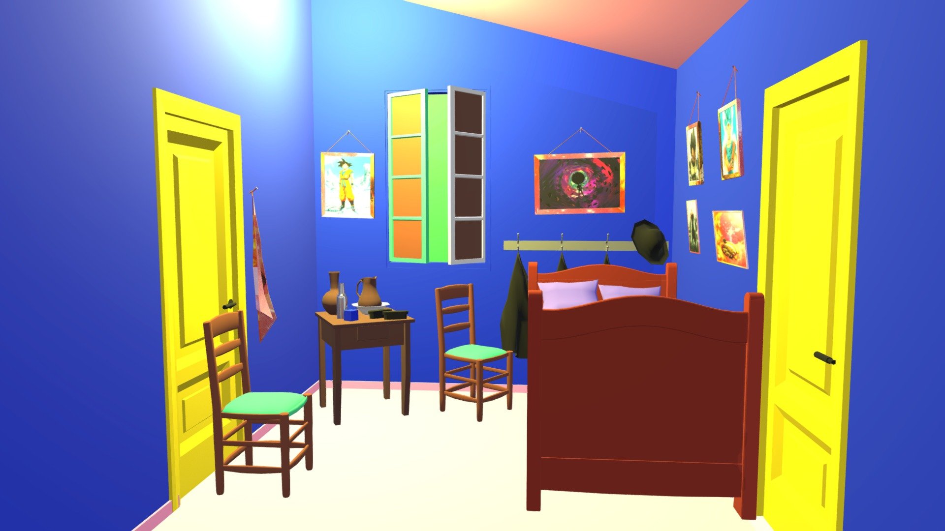 Simple 3D modelled Room