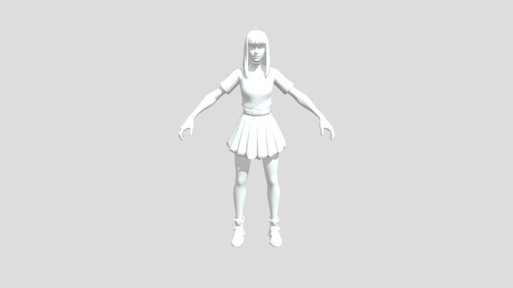 Fortnite-skin-concept-white-charlotte 3D Model