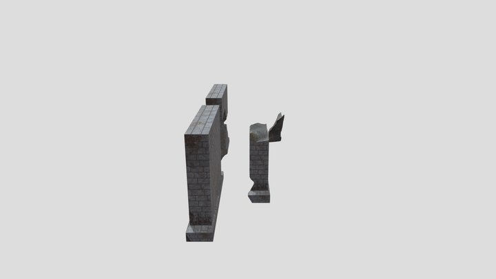 stone brick wall 3D Model