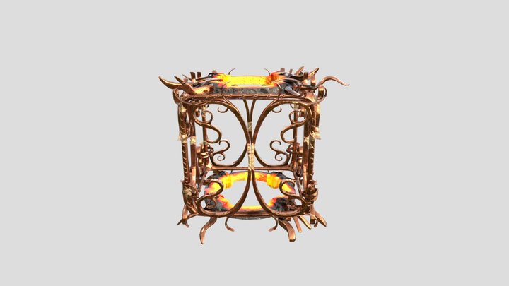 LowPolyFireBox 3D Model