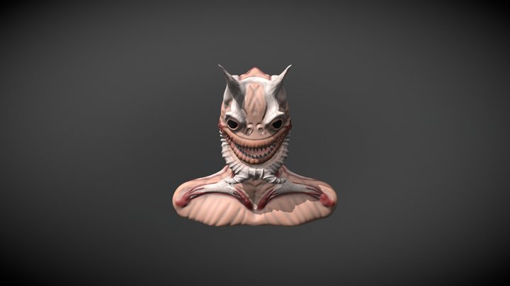 Demon/Alien Bust 3D Model