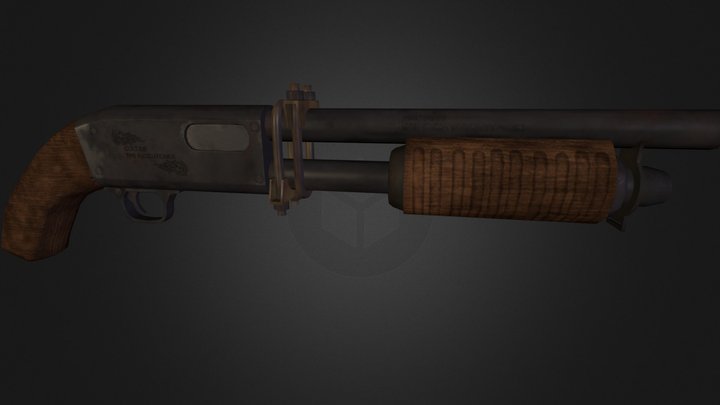 Shotgun (sawed off) 3D Model