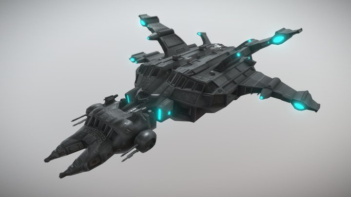 Battle Spaceship 3D Model