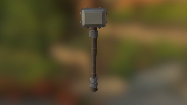 Medieval Hammer 3D Model