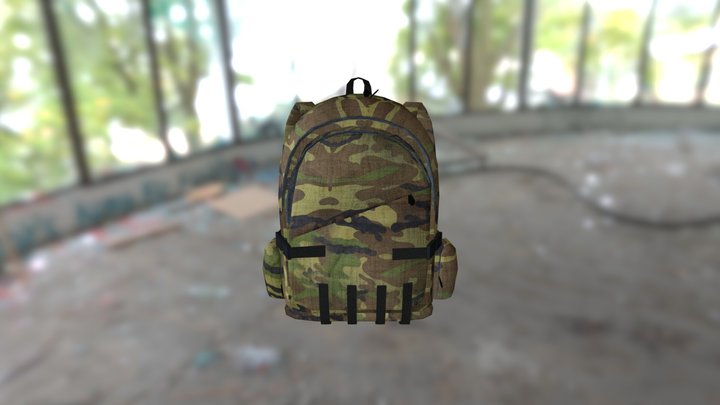 Backpack-1_steppe camouflage 3D Model