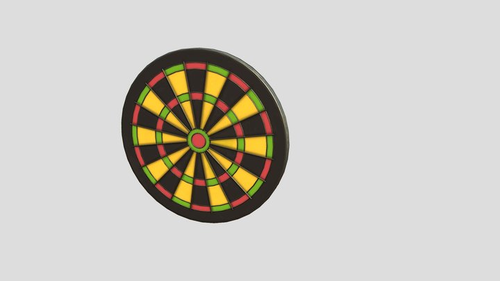 Dartboard Game Ready 3D Model