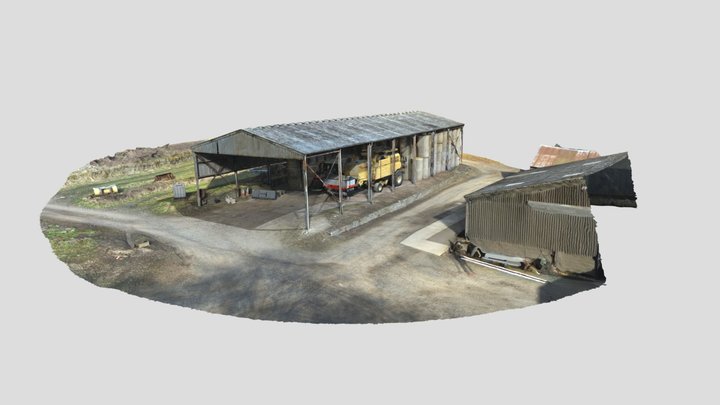 Farm Shed - Wider View 3D Model