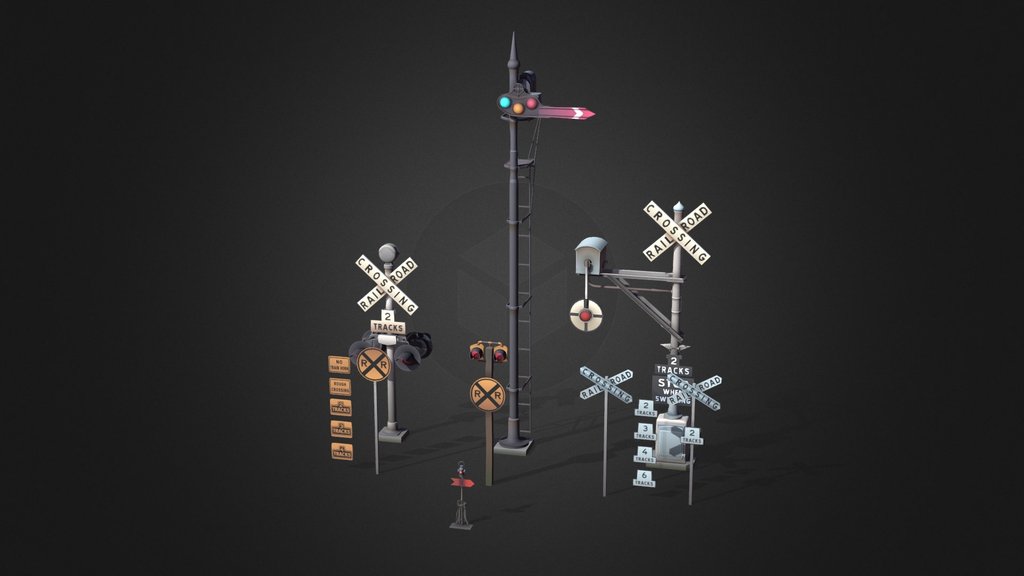 Railway Signs || Asset Pack