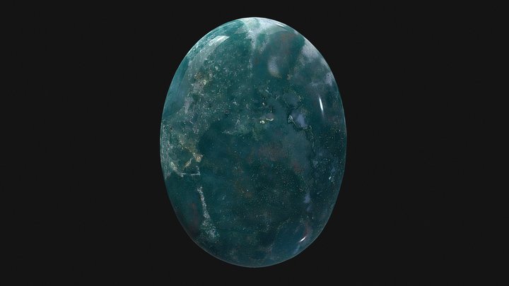 Moss Agate 0001 (Hi-Res) 3D Model