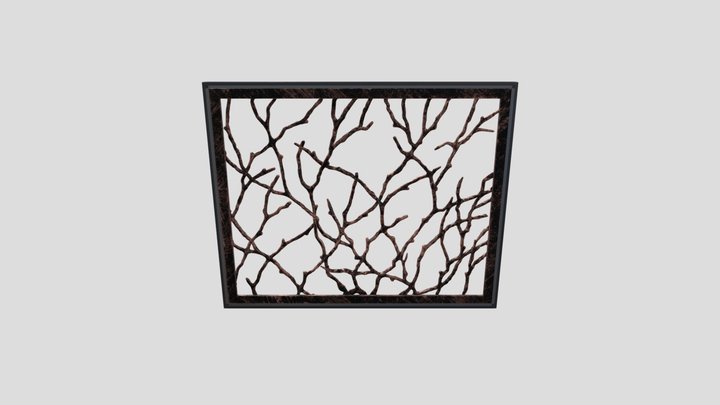 Antique Finish Copper Grill 3D Model