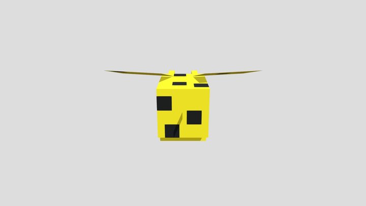 A custom minecraft bee 3D Model