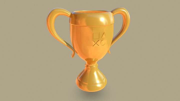 [Low Poly] Playstation Trophy 3D Model