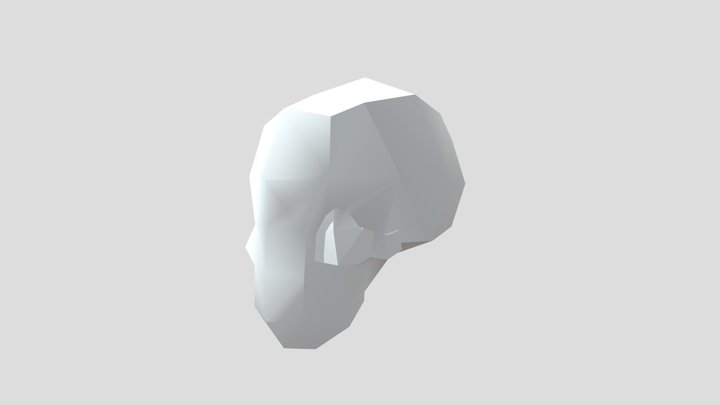 Skull Low Polly 3D Model