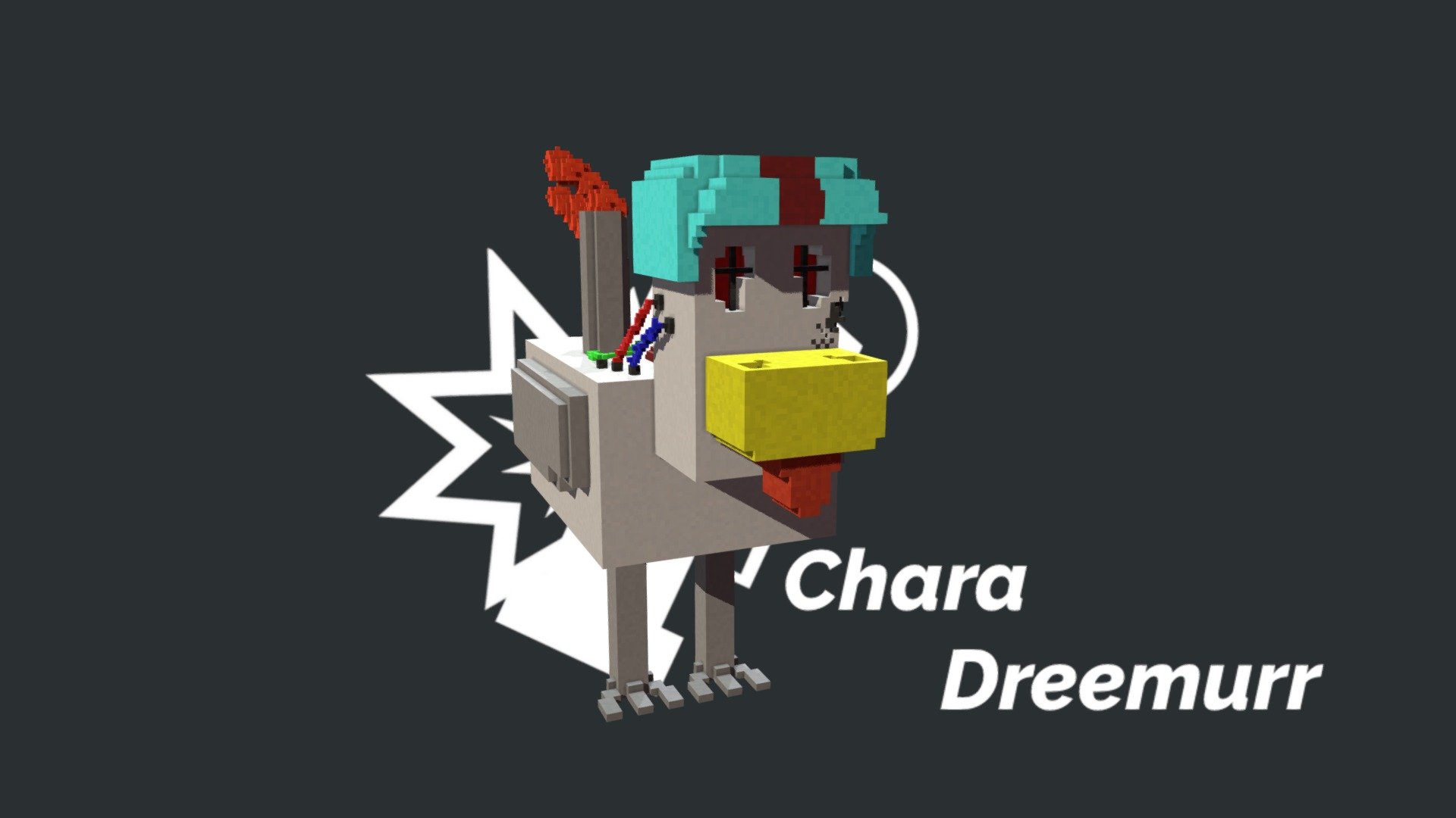 Voxel heavy metal chicken
