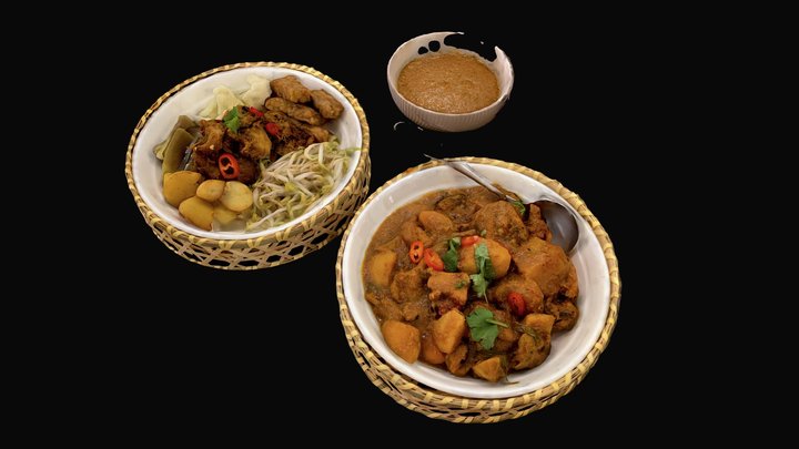 Vegan Fusion Satay & Masak Merah (Scaniverse) – Kostenloses 3D-Modell STL
