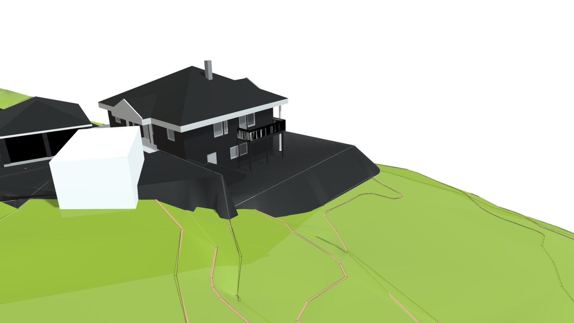 Aurora + Garage on 3d landscape v.3.0