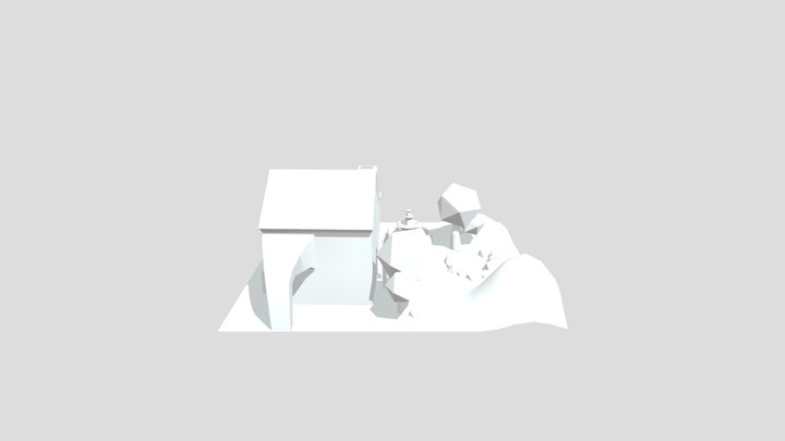 Low Poly house 3D Model