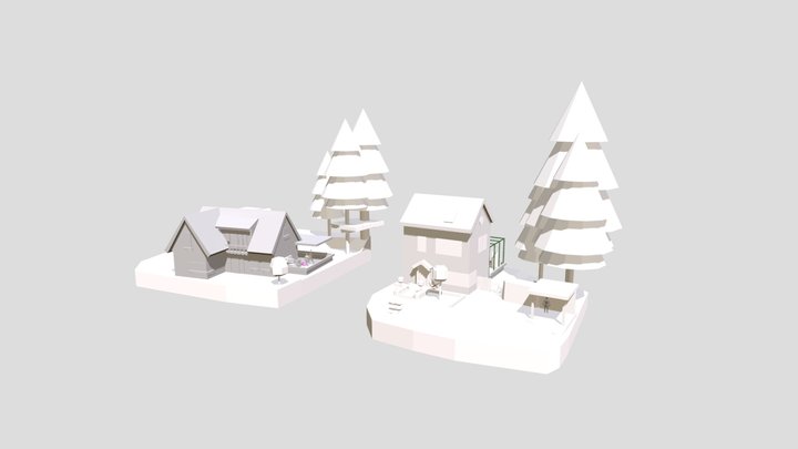 Grandma's House - Diorama and House blockout 3D Model
