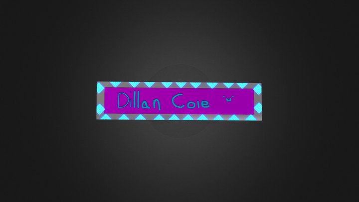 DCole Nameplate 3D Model