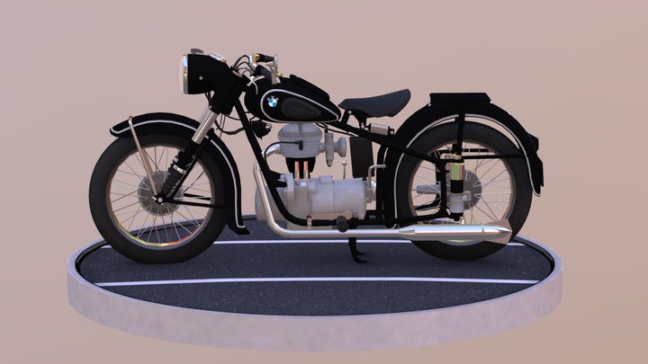 1953 BMW R25 3D Model