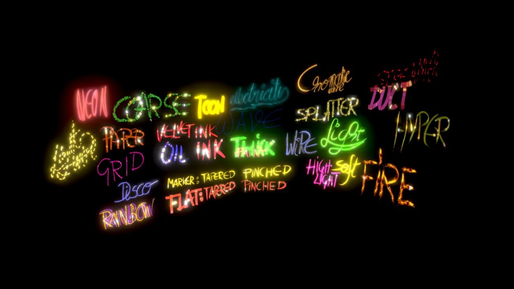 Google Tiltbrush . Brush Reference