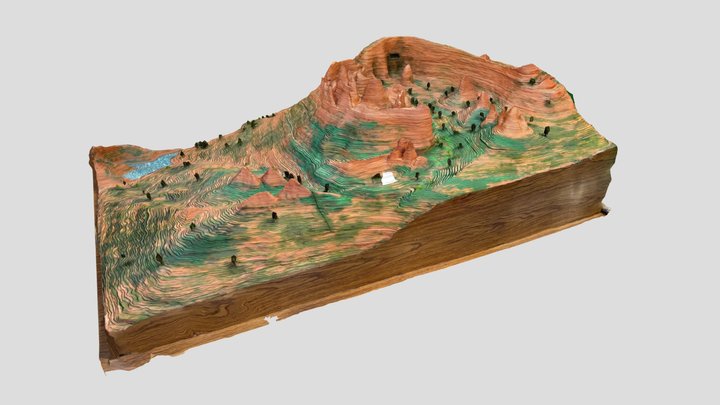 Las Médulas 3D maqueta 3D Model