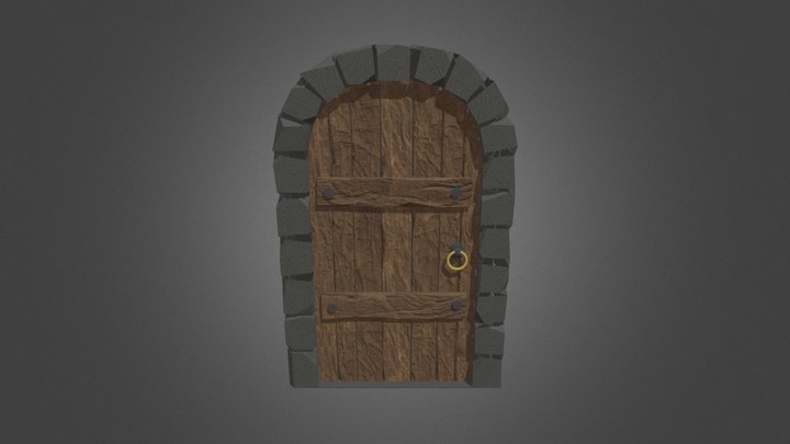 Wooden Door 3D Model