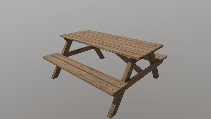 Picnic Table 3D Model
