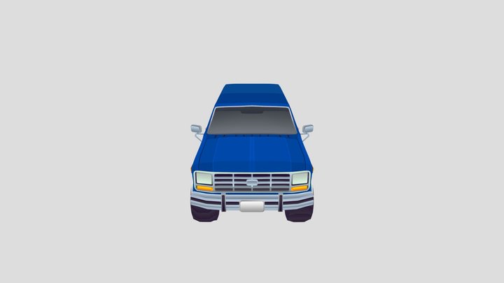 Low Poly Stylized Car #2 3D Model