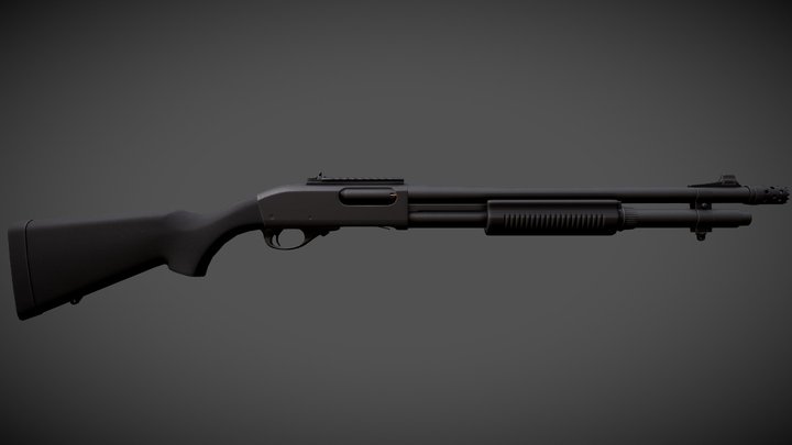 M870 tactical shotgun 3D Model