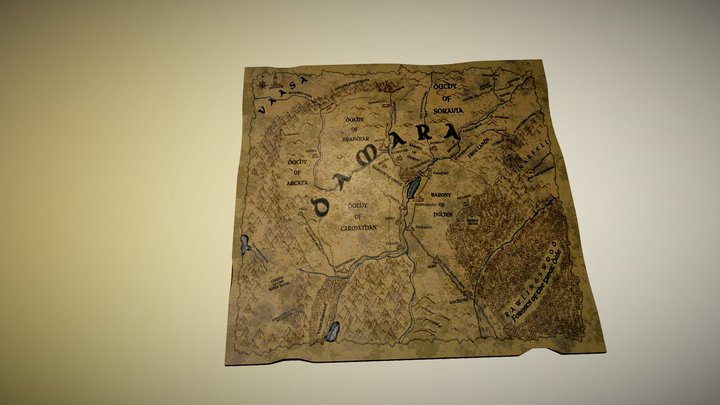 Kart over Damara - Rollespillpodden 3D Model