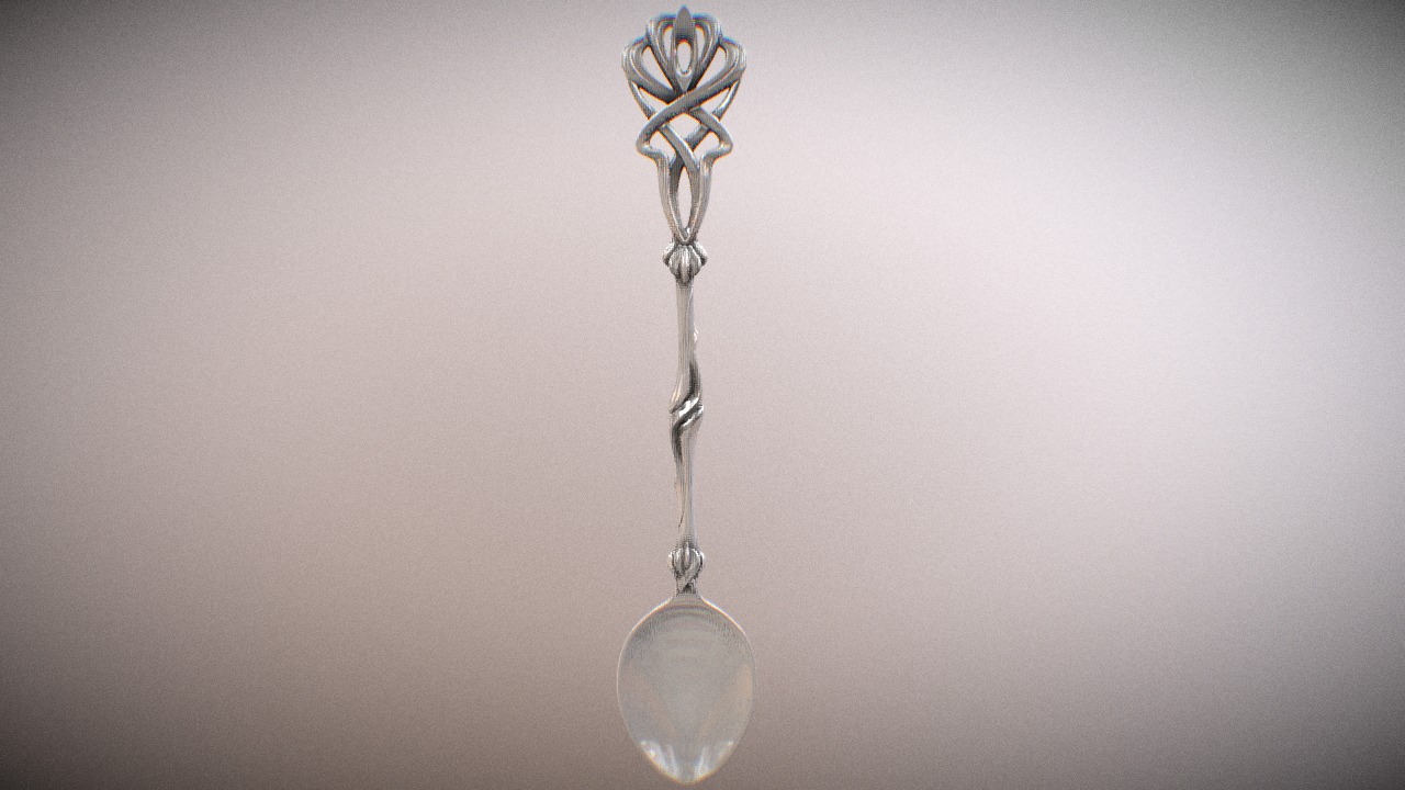 3D model Spoon flower - This is a 3D model of the Spoon flower. The 3D model is about a drop of water falling into a glass.