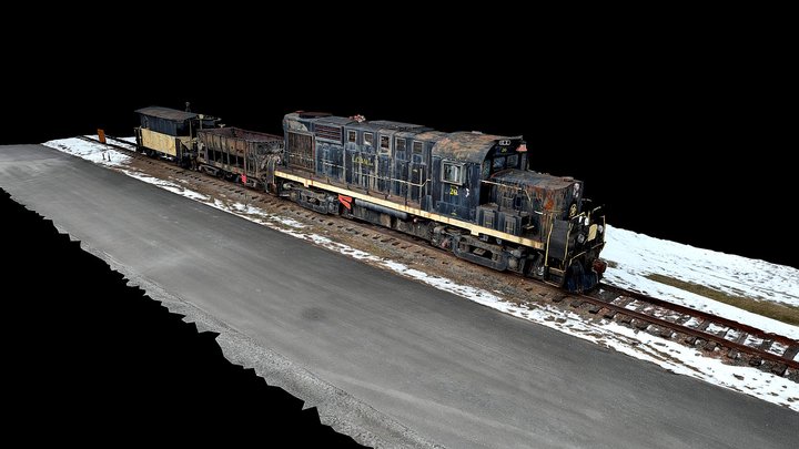 Moriah caboose and RS-18 DL-718 locomotive 3D Model