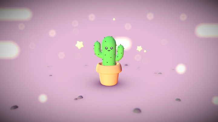 Kawaii Cactus 3D Model