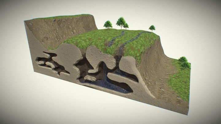 The Krast Landforms and Cycle of Erosion – Free 3D Model STL
