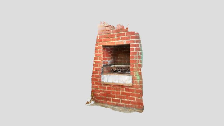 Outdoor Fireplace - Photogrammetry 3D Model