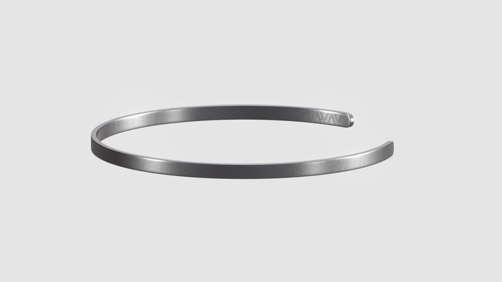 WAV Bracelet Brushed Metal 3D Model