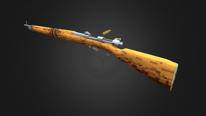 Rifle - Pixelated Generic WW1 design 3D Model