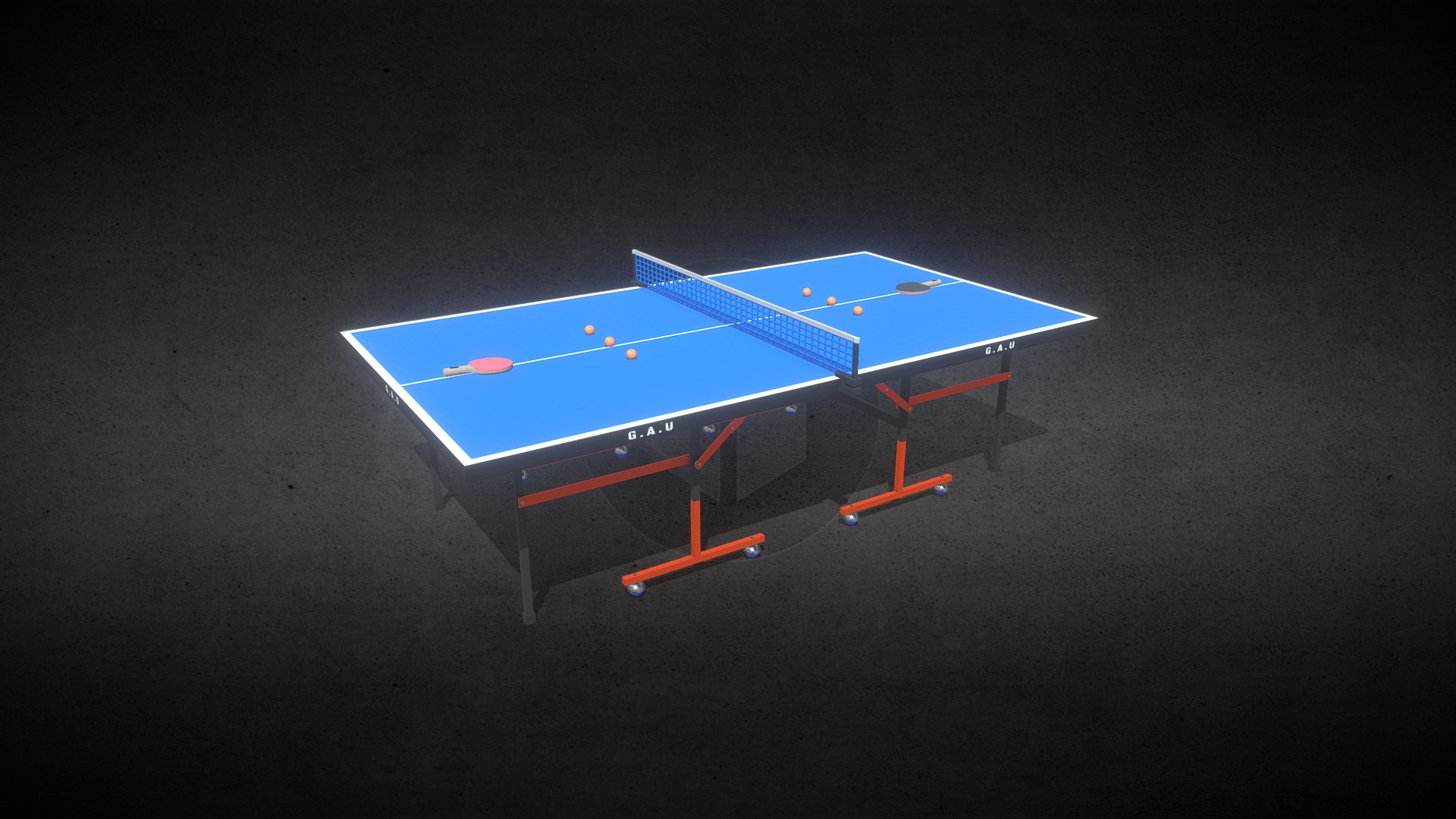 3D model Table Tennis Set - This is a 3D model of the Table Tennis Set. The 3D model is about a model of a jet.