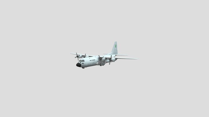 (VERY DETAILED FREE) Lockheed C-130 Hercules 3D Model