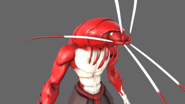 Shrimp/Langosta - Low Poly Character 3D Model