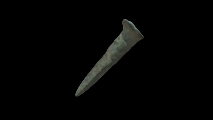 Copper Alloy Cut Nail 3D Model