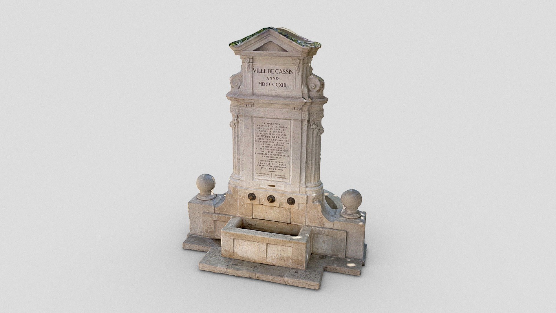 Public fountain in Cassis (input: video)