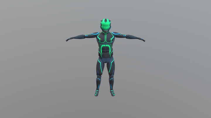 Baby T-Pose (Quad Mesh with 5 Subdivisions) 3D Model by udograf