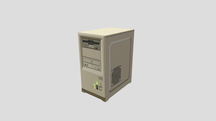 Super Low Poly Retro PC – Free 3D Model STL