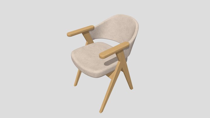 Стул из массива натурального дерева на заказ – Free 3D Model STL