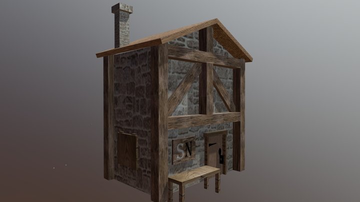 bâtiment médiéval 3D Model