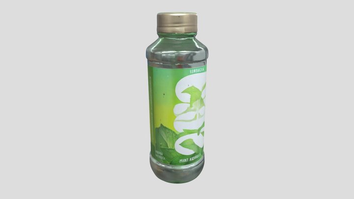 Mint Kombucha Bottle 3D Model