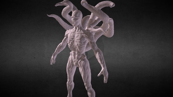 Tentacled Creature (Sculpting Exercise) 3D Model